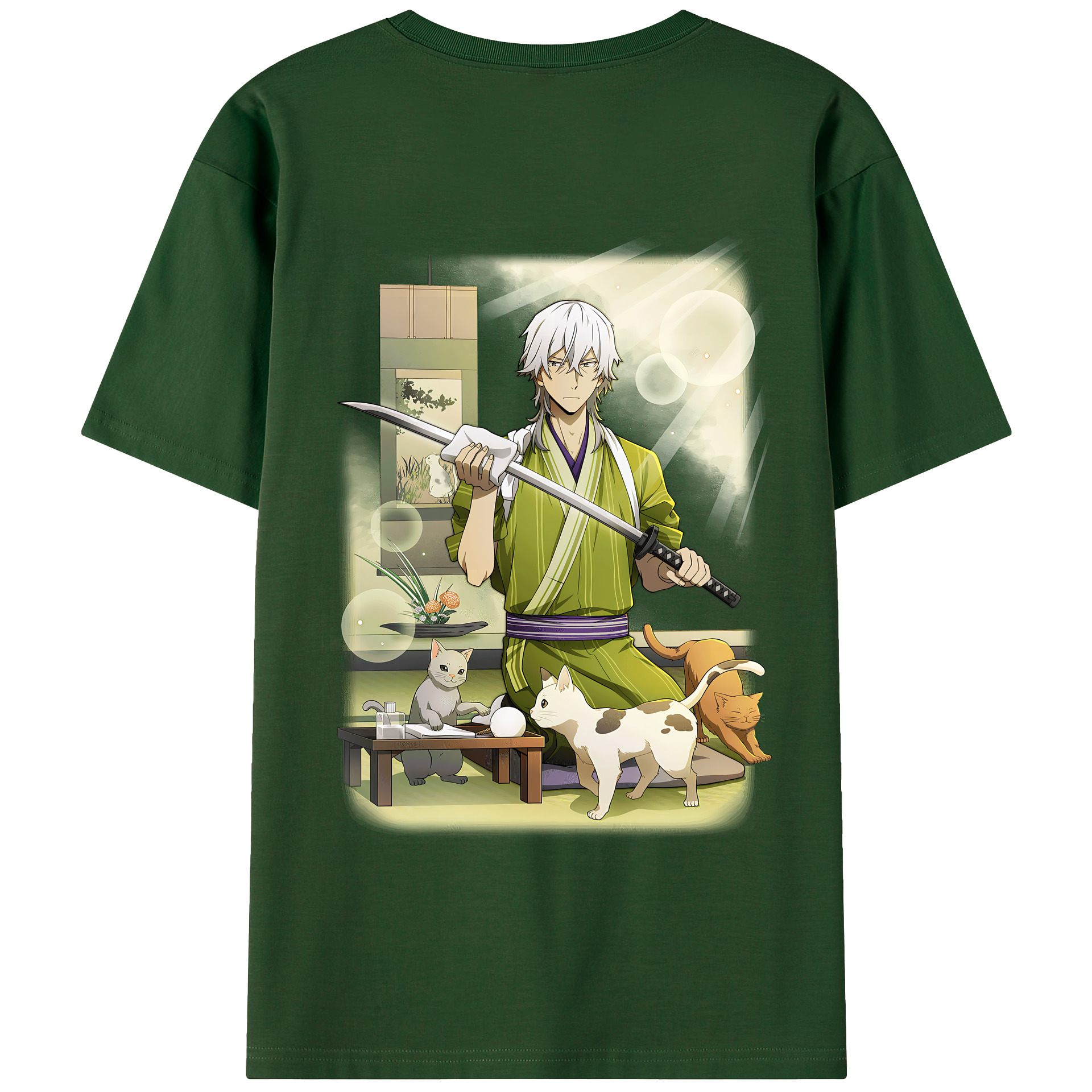（画像用） 文豪ストレイドッグス Bungo Stray Dogs 綿100％半袖Tシャツ（背面プリント）